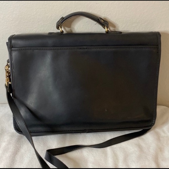 Vintage Coach Black Leather Briefcase - EUC - Picture 4 of 9
